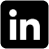 Icône Linkedin sur fond noir